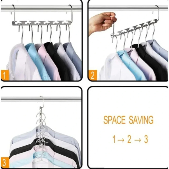 Two Space Saving Metal Hangers - Picture 1 of 2